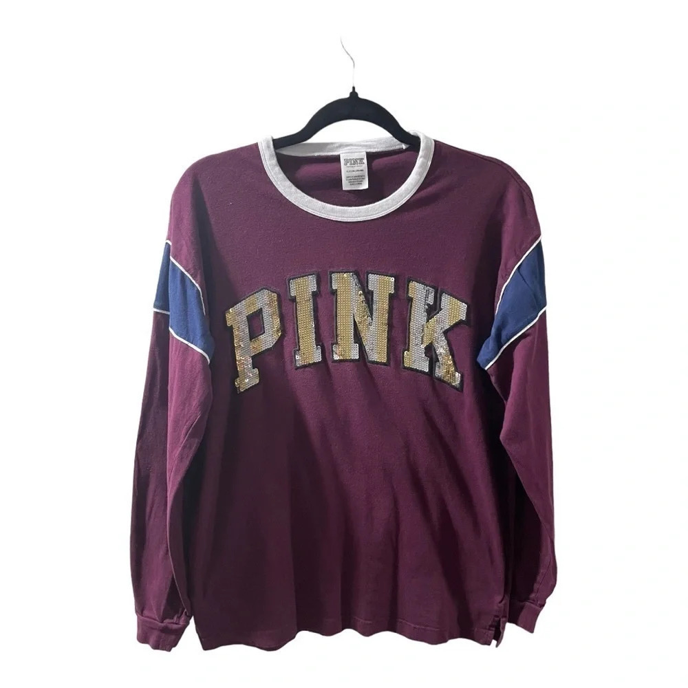 Victoria's Secret PINK CAMPUS Sequin Tee
Size: Small, Good Condition